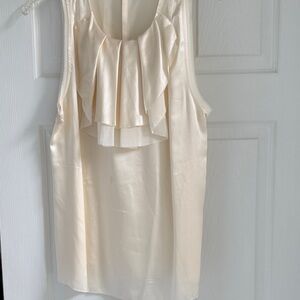 Elegant Cream Sleeveless Top